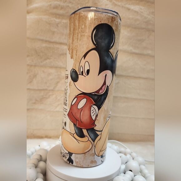 Hand Crafted Other - Disney Mickey Mouse Tumbler - Red, Black, White